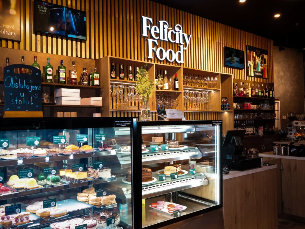 Felicity Food cukrárna OC Stromovka Praha interiér